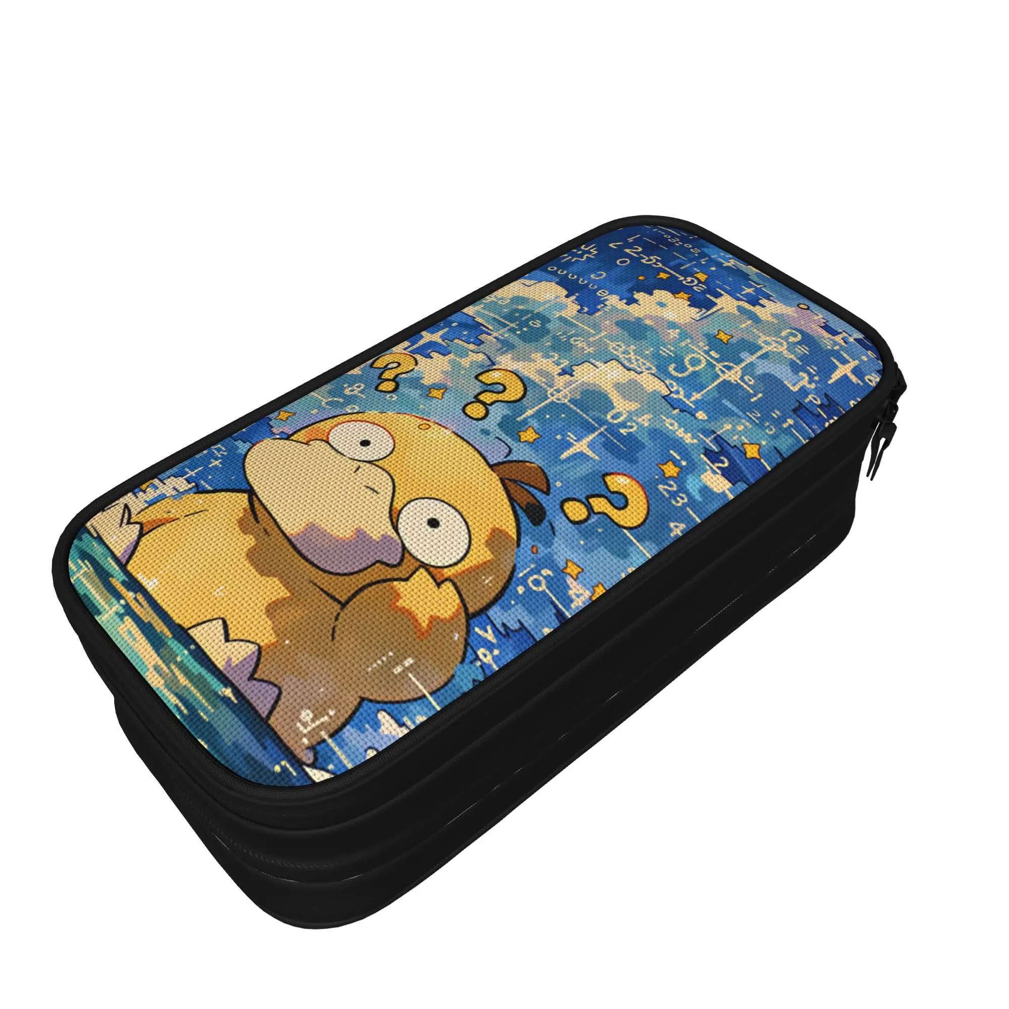 Psyduck Pencil Case Pokemon Character Boy Girl Kawaii Pen Box Design School Pencil Cases Supplies Birthday Present