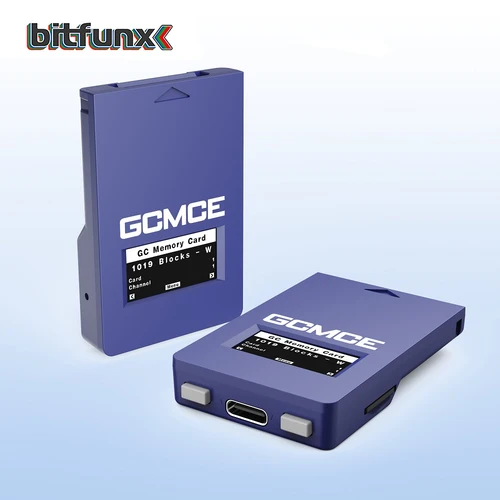 Bitfunx GCMCE FlipperMCE Adaptador de lector de tarjetas de memoria para la tienda ahorra para consola de juegos NGC GameCube Wii (RVL-001)