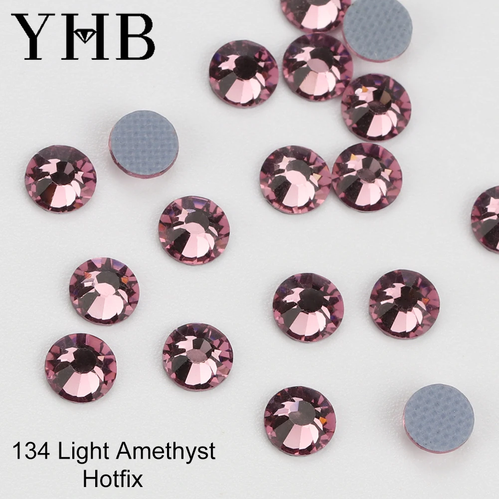 Yhb Hoge Kwaliteit Paarse Kleur Plaksteen Hotfix Steentjes Voor Schoenen Zakken Stof Kleding Decoratie Diy Sieraden Accessoires