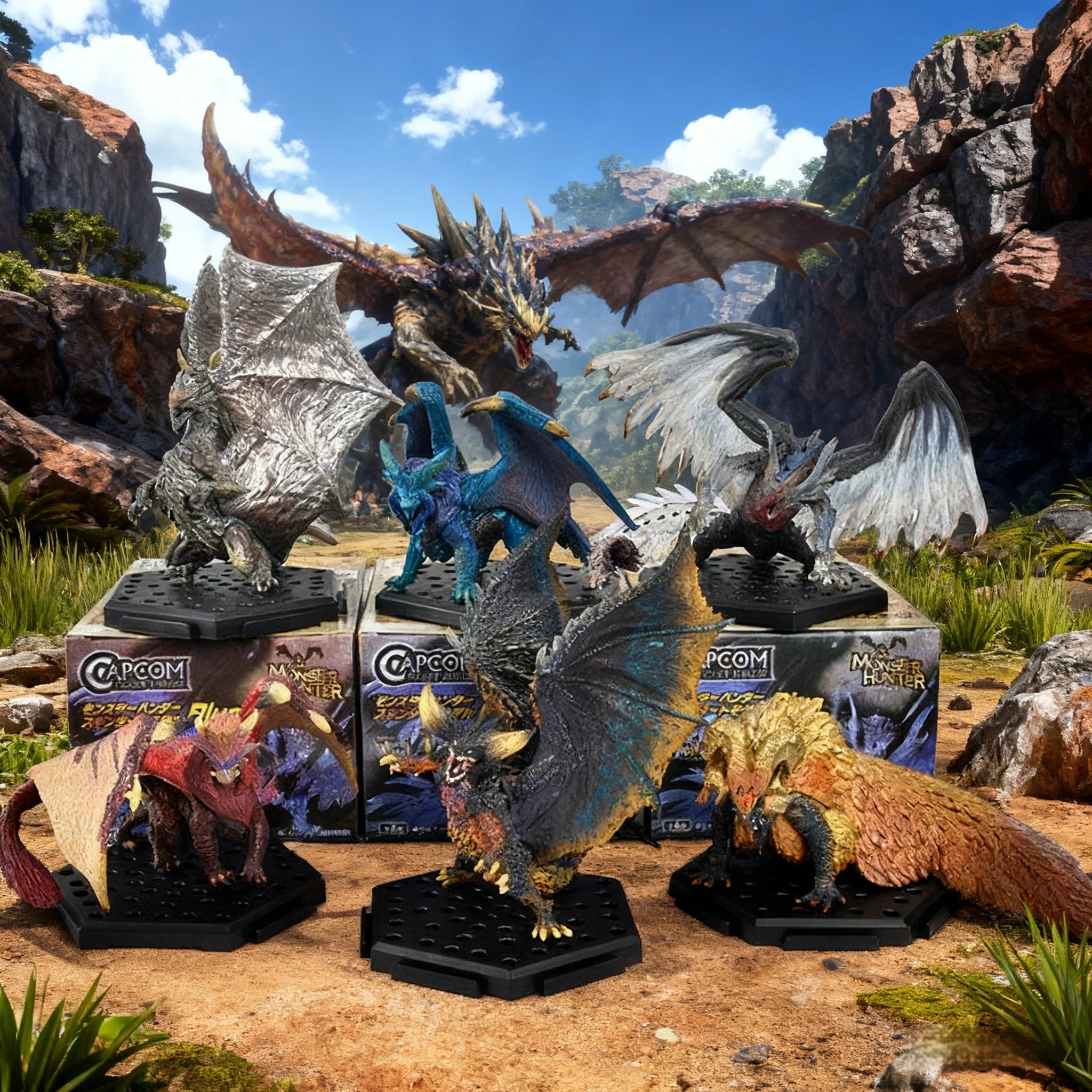 Spiel Monster Hunter Serie Handheld Teostra Kulve Taroth Lunastra Kushala Daora Kulve Taroth Action-figuren Dekoration Ornamente