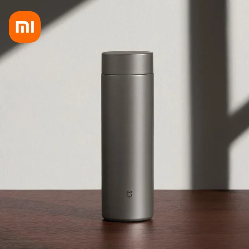 Xiaomi Mijia 480ml Pure Titanium Water Bottle Lightweight Thermos Vacuumb Cup Antibacterial Rate 95% Camping Travel Portable Cup