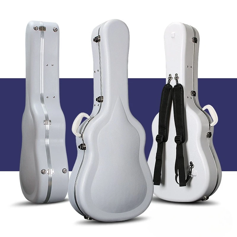 Guitar Case 40 41 Inch Acoustic Guitar Thick Waterproof Moisture Hard Case Pressure Resistant Shockproof Check Instrument Case