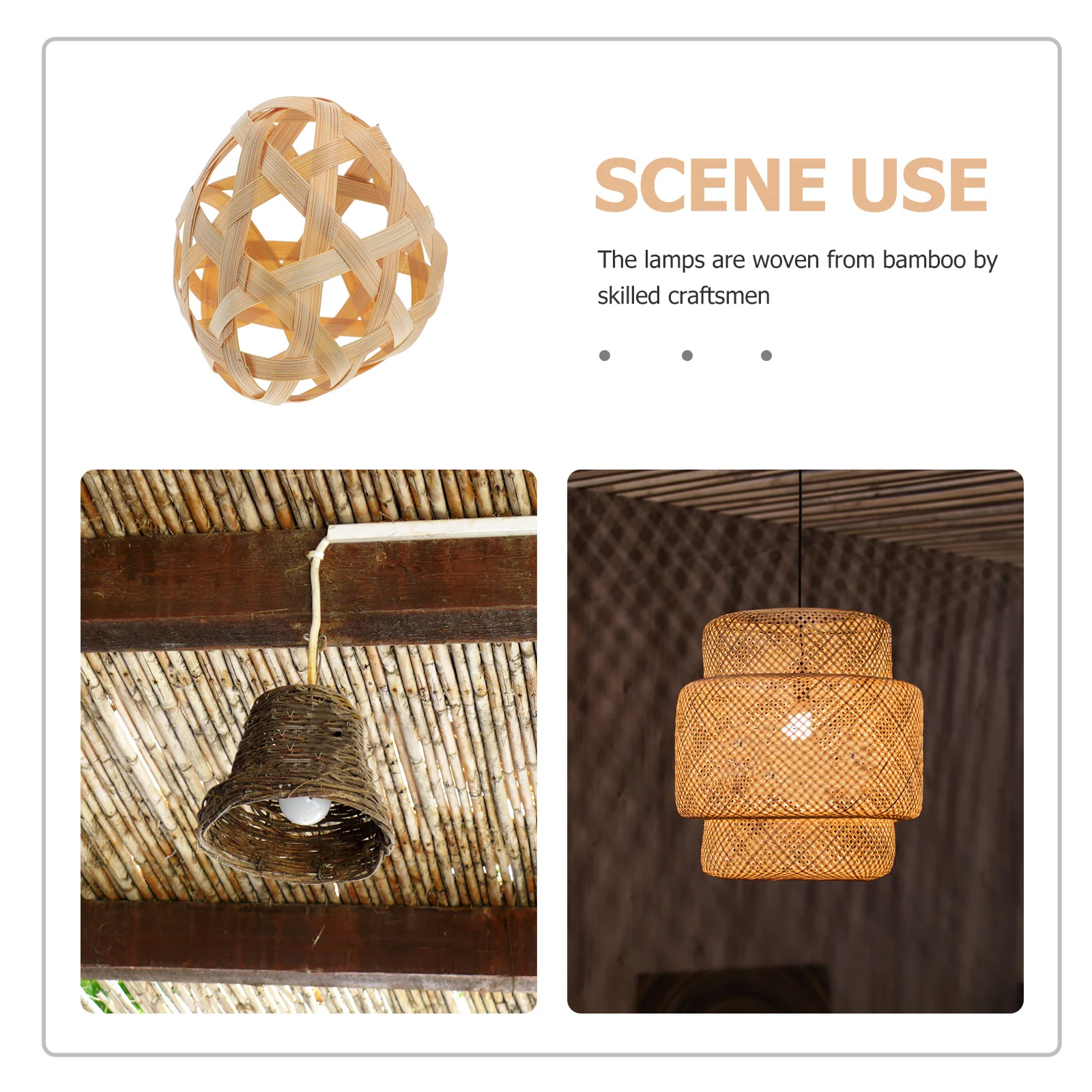 

Mini Bamboo Lamp Shade Woven Blank Design Small Table Lamp Cover Creative DIY Bamboo Lampshade Decor Mini Lampshade Decor