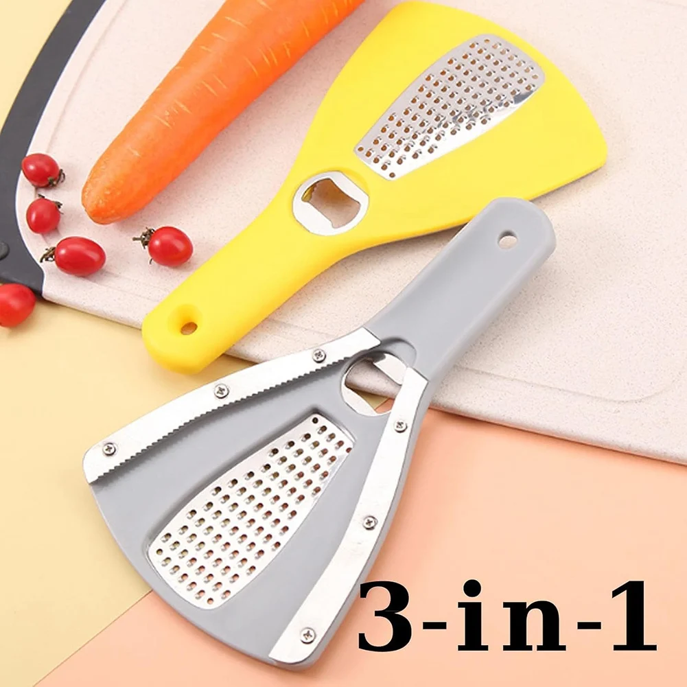 CS-Bottle Opener Grater Two In One Tool, Vegetable Grater, Beer Cap Opener Kitchen Helper Gift