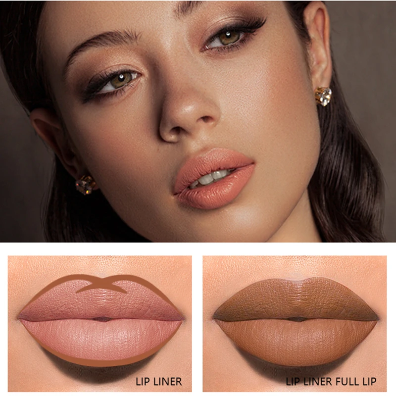 Rozza 14 kolorów długotrwała wodoodporna matowa aksamitna kredka do ust Nude wysoka pigmentowana kredka do ust makijaż ust