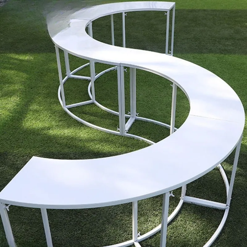 Table outdoor wedding decoration flower stand engagement banquet table decoration