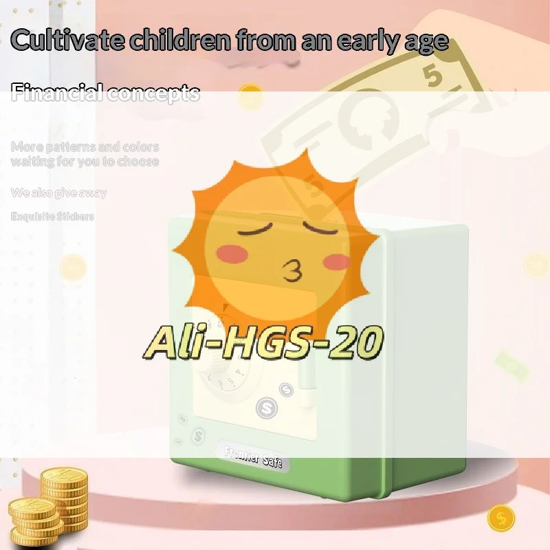 Hucha infantil mini con cerradura de combinación de 4 dígitos, caja fuerte no electrónica para ahorrar dinero, regalos para niñas y niños, almacenamiento de premios