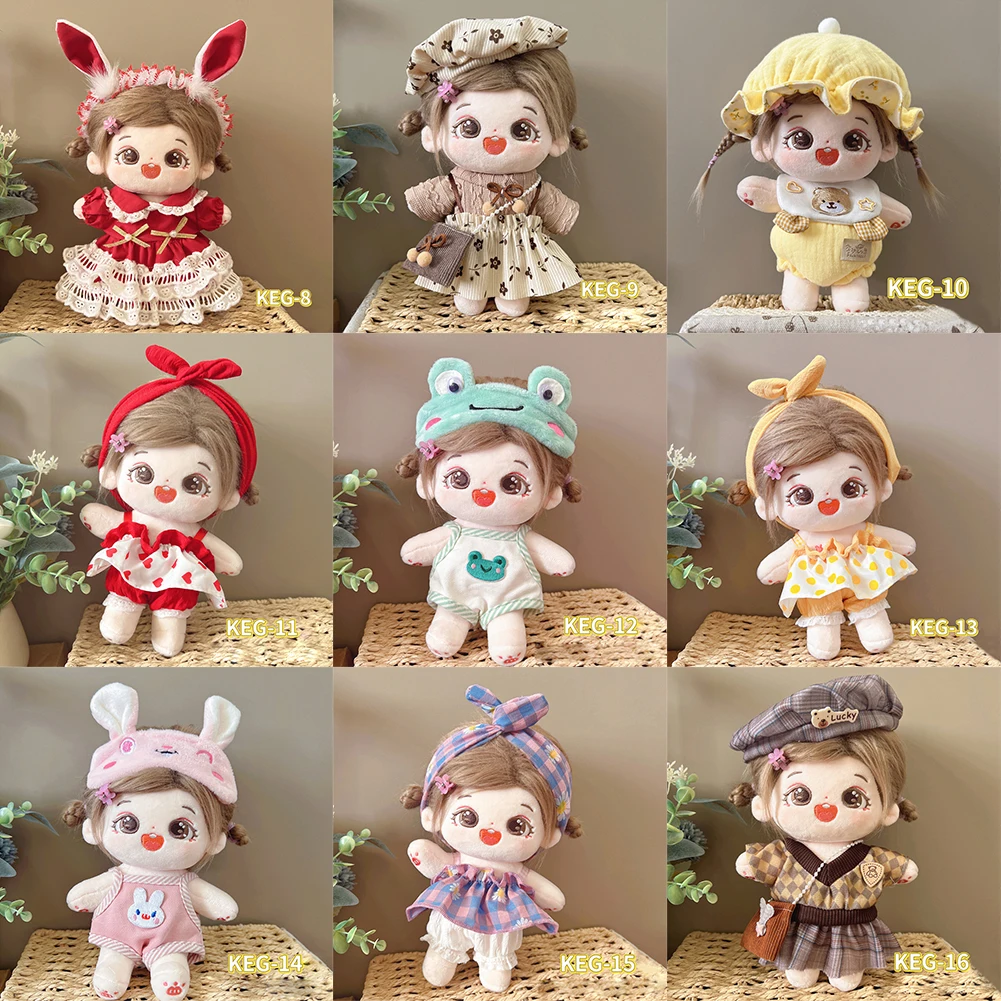 Lolita dress Clothes  For 20cm Cotton Dolls Plush Toys  Dress Up Clothing Princess Skirt Cute Casual Suit Girls Brithday Gift