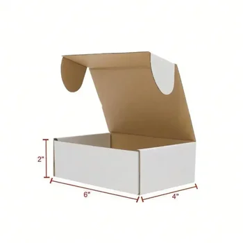 WHITE CORRUGATED MAILERS 3 SIZES 100 Shipping Packing Boxes Mailers