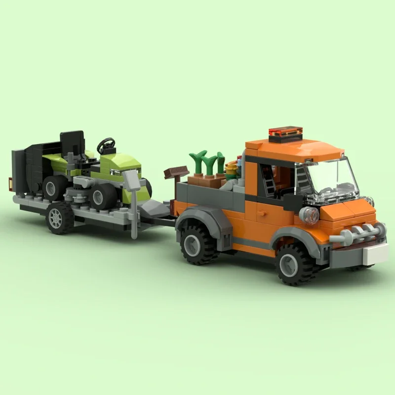 269PCS Utility Pickup With Lawn Mower Building Blocks Educational DIY Toy For Kids Birthday Gift And Creativity Development