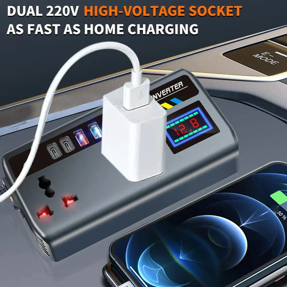 Car Inverter Converter 12V24V To 220V High Power Truck Car Charger Transformer Power Socket