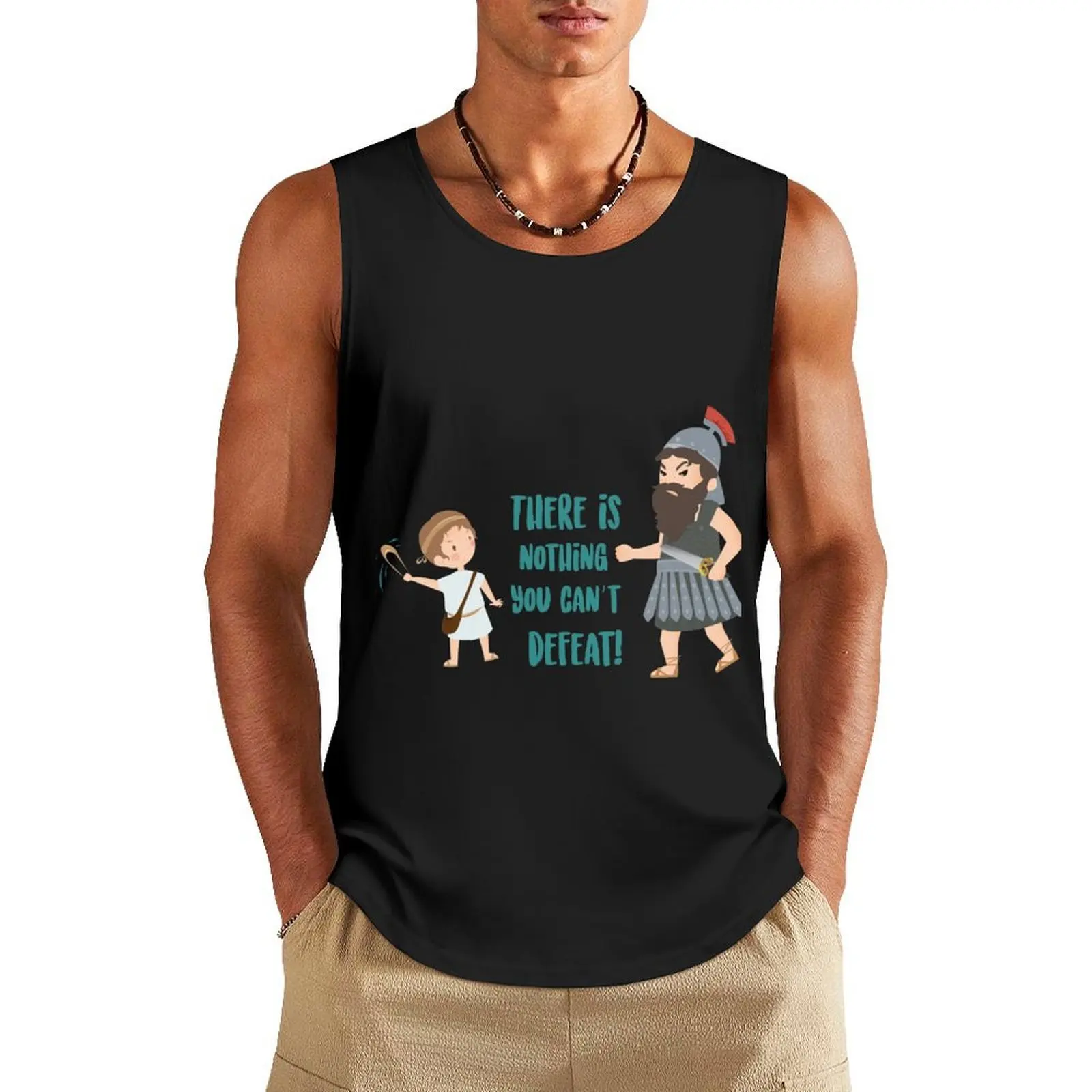

David y Goliath. Tank Top T-shirts men anime clothes Men's sports t-shirt