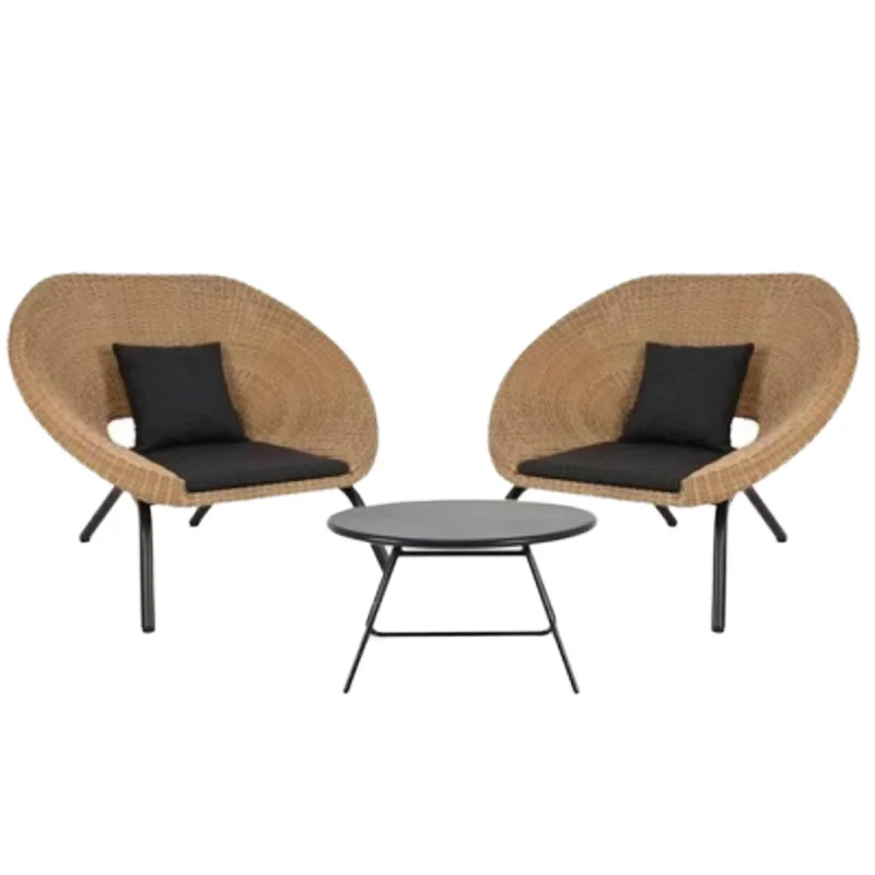 

#Modern Durable Waterproof UV-Resistant Outdoor Wicker Sofa Set with Quick-Dry Cushions for Garden Patio & Leisure