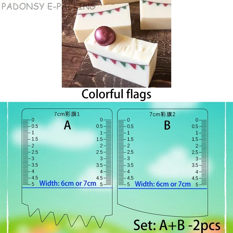 Colored Flag Handmade Soap Scraper and Shaping Tool DIY Soap Making Various Designs Customzied