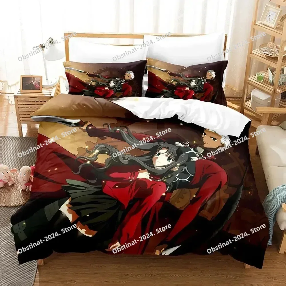 Fatestay night Unlimited Blade Works 3D Print Comforter Bedding Set,Duvet Cover Bed Set Quilt Cover Pillowcase,King Queen Size