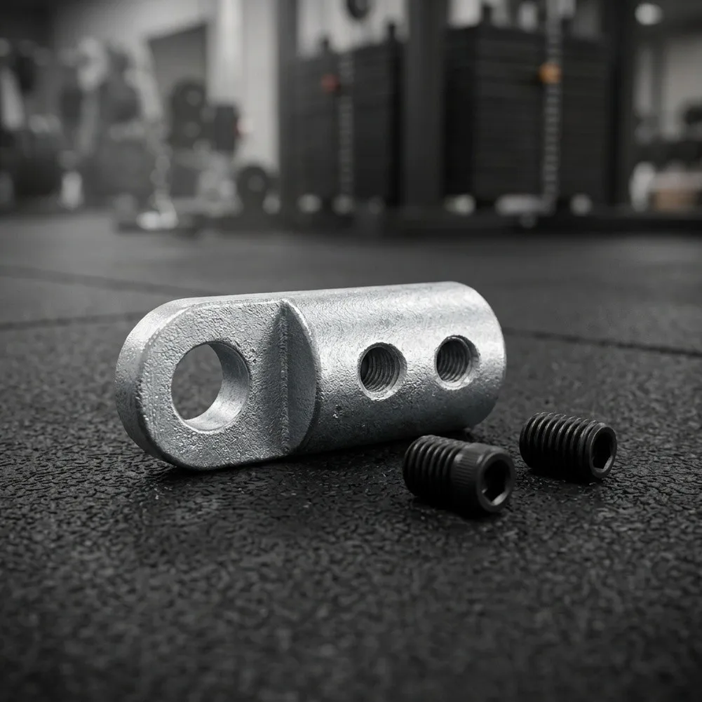 Pulley Machine Cable Connector for Weight Resistance Systems with Stainless Steel Terminal and Flexible Rubber Stop
