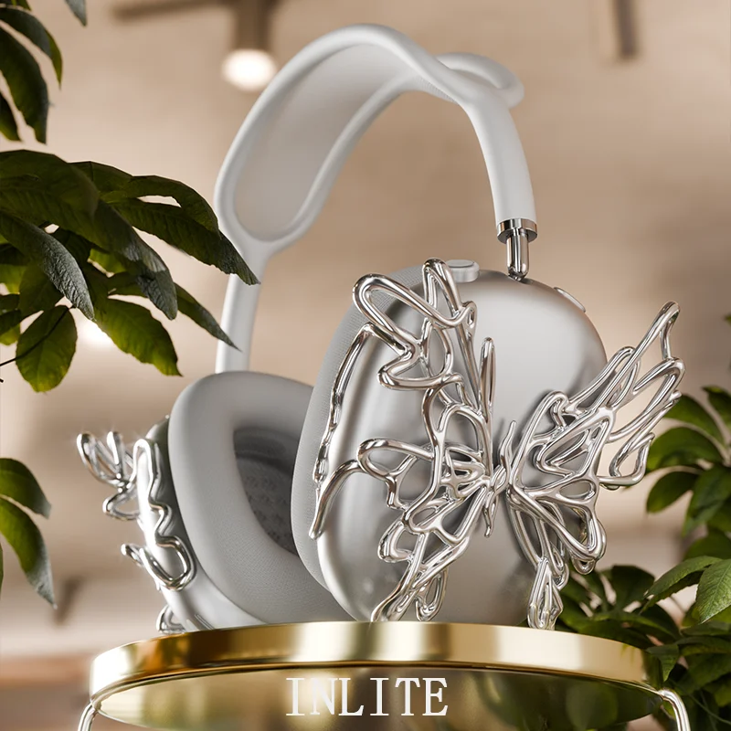 

INLITE Bone Butterfly Airpods Max Case Cover Custom 3D Design Earphone Protector for Airpods Max Earphones Accessories Y2K