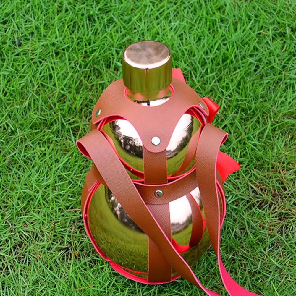 

Stainless Steel Water Bottle Eye-catching Gourd Style Water Bottle Chinese Retro-inspired Gourd Water Bottle for Game Fans