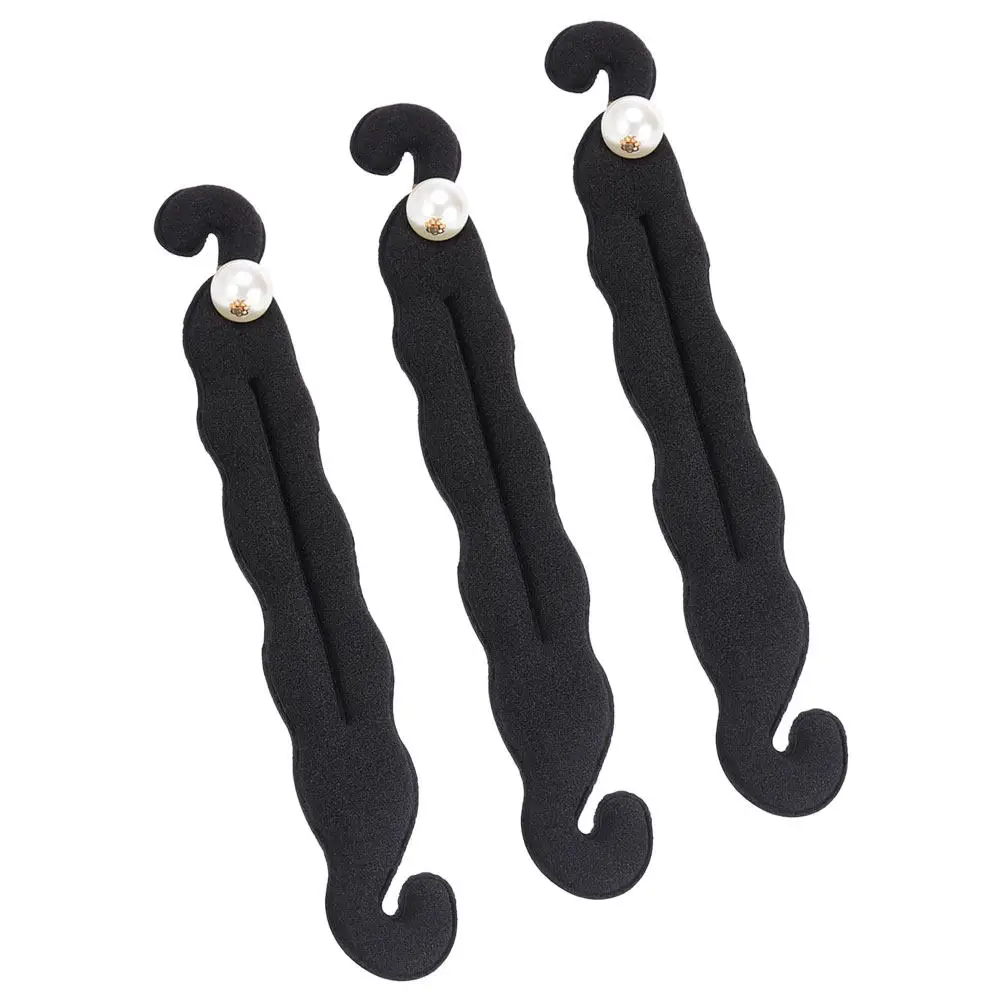 3Pcs French Pearl Hair Bun Maker Sponge Donut Hair Tools Easy Lazy Bun Styling Accessory Lazy Curler