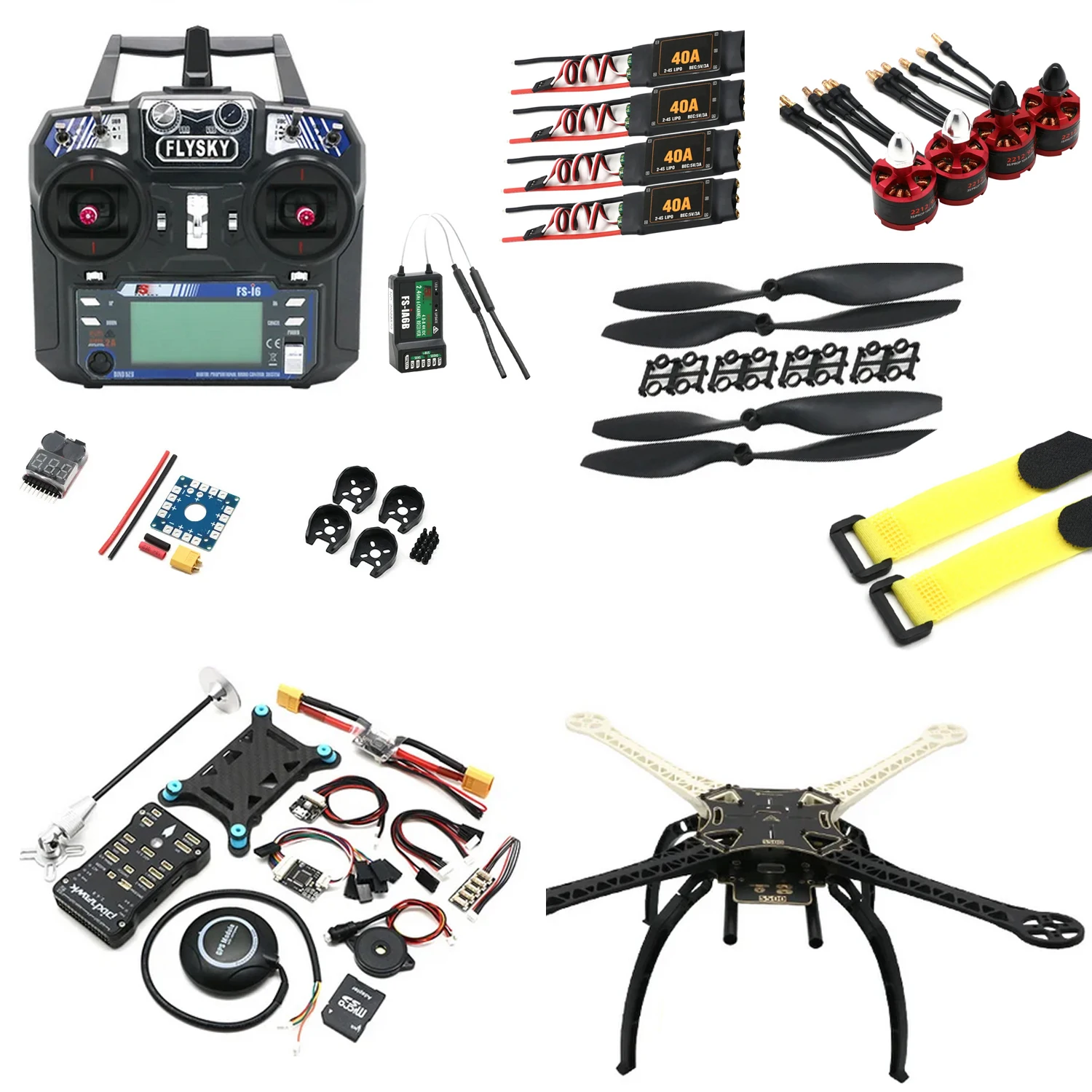 

Flysky i6 S500 Multi-Copter Quadcopter PCB Pixhawk PX4 PIX 2.4.8 32 Bit Flight Controller M8N GPS 2212 920kv Motor Super combo