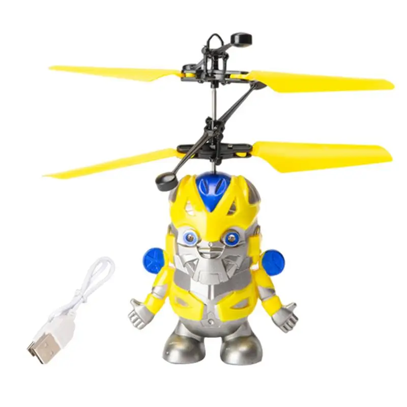 Dron Robot RC de inducción infrarroja, juguete LED, bola voladora, Spinner que brilla, Mini diversión de Robot volador de inducción para niños y niñas