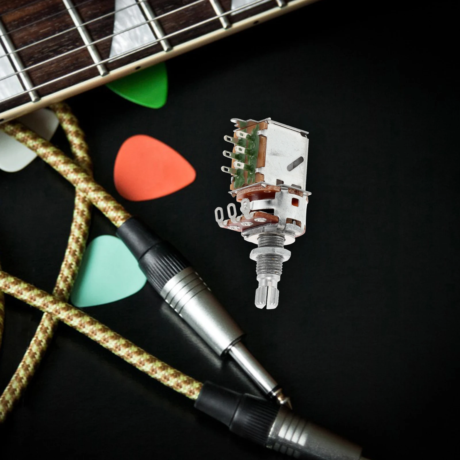 

2 Pcs Electric Guitar Bass Control Potentiometer 18MM Tone Volume Lift Audio Electronic Fine