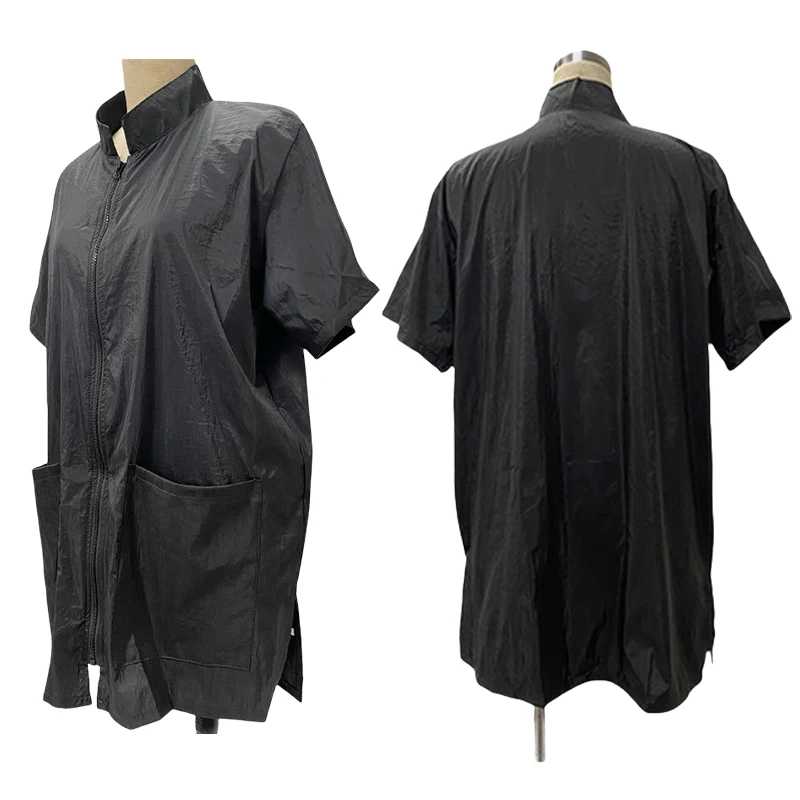 M-3XL 방수 작업복 애완 동물 미용사 유니폼 개 미용사 의류 비 스틱 헤어 애완 동물 가게 애완 동물 청소 관리 자켓