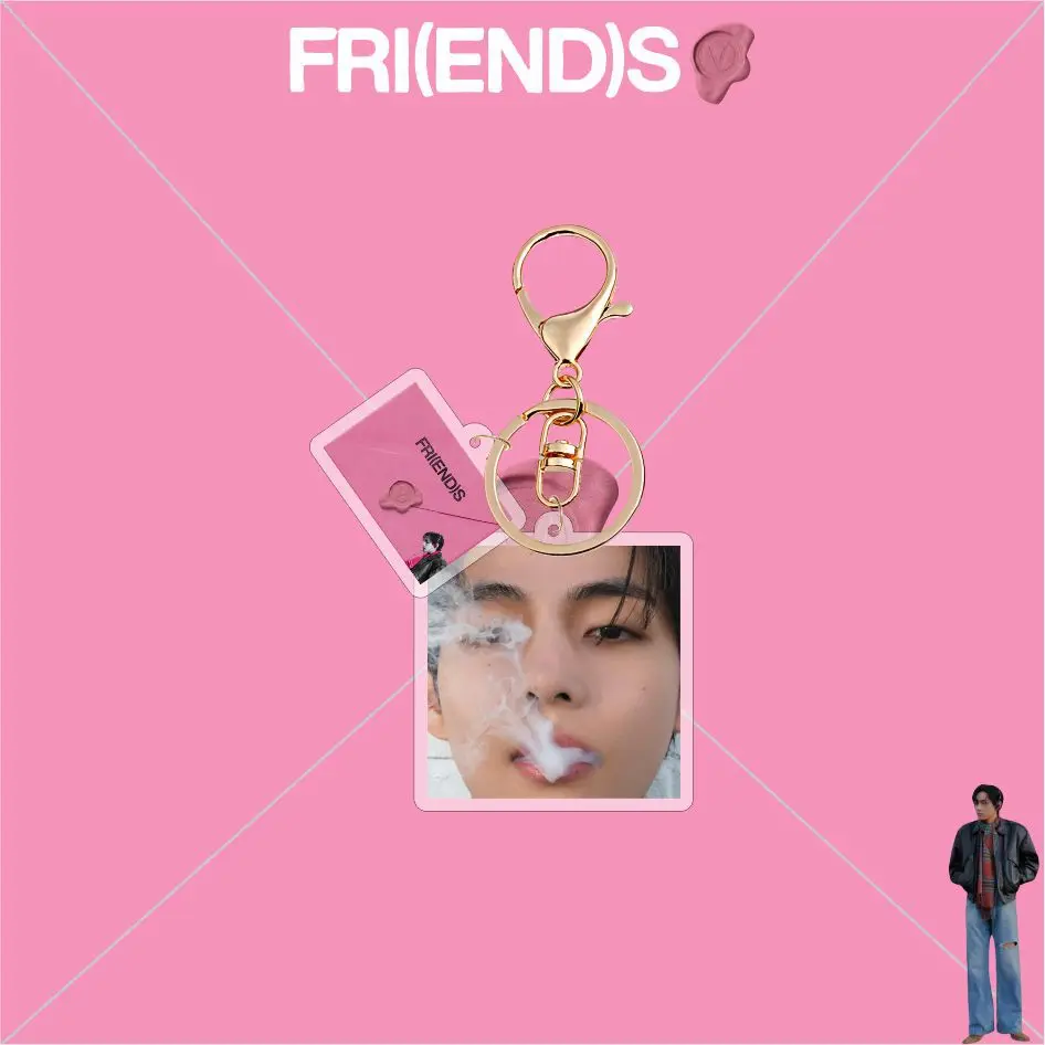 Acrylic Kpop Keychain FRIENDS Album Key Ring Pendent Accessories Merch