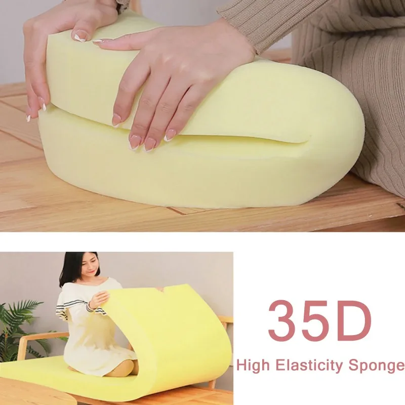 1PC Thicken Synthetic Leather Round Cushion High-Elastic Sponge Waterproof Seat Pad Soft Chair Mat for Stool Vehicle Home Office