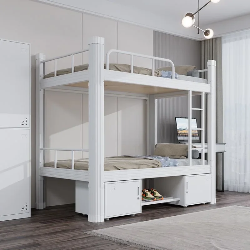 

Modern Hotel Hostel Use Bunk Bed Boys Bedroom Bunk Beds Teenagers Children's Adult Kids Loft Bed with Trundle and Storage