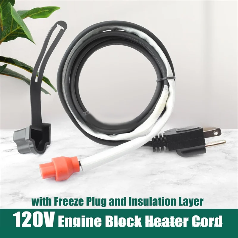 Engine Block Heater Cord Compatible with Diesel Engines 66L Fits 2001 to 2017 and Most 2018 Replacement 84303149 19301659