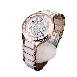 ROSRA Luxury Brand Watches Fashion Rose Gold Watch Women Full Steel Quartz Watch Ladies Watch Lady Hour Montre Femme Reloj Mujer