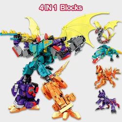 4IN1 Animal Transformation Robot Building Blocks Boys Birthday Gifts Mecha Model Bricks Toys For Children