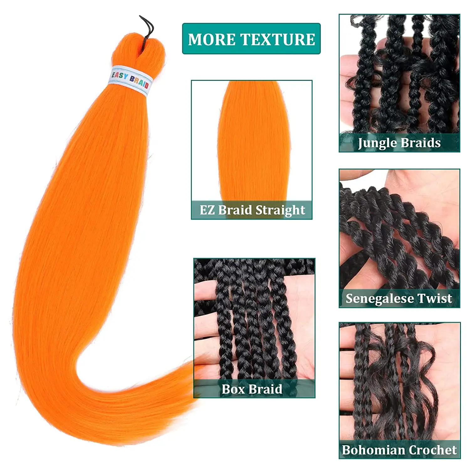 Extensiones de cabello trenzado Jumbo de 26 pulgadas, trenzas sintéticas Rosas y amarillas preestiradas, fibra resistente al calor, venta al por mayor