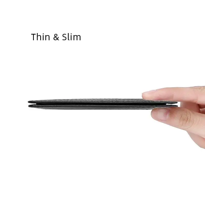 男性用超薄型ソフトウォレット,100% 本革,ミニクレジットカードホルダー,薄い財布,小さな財布,新品