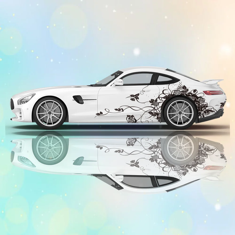 

Floral Line Sticker Car Sticker Full Body Floral Decoration Covering Scratches Protect Auto Sticker Waterproof Car Vinyl Wraps