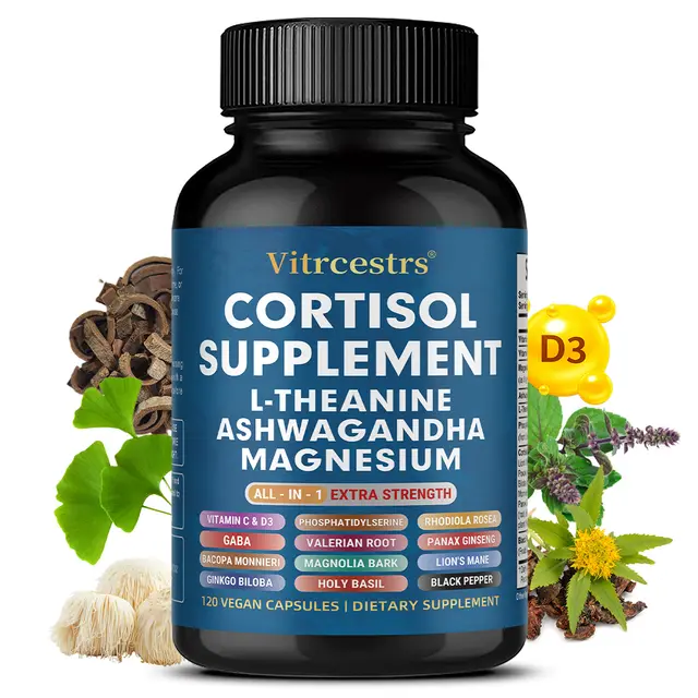 Cortisol Support Supplement - Magnesium, Supports Stress Relief, Calm