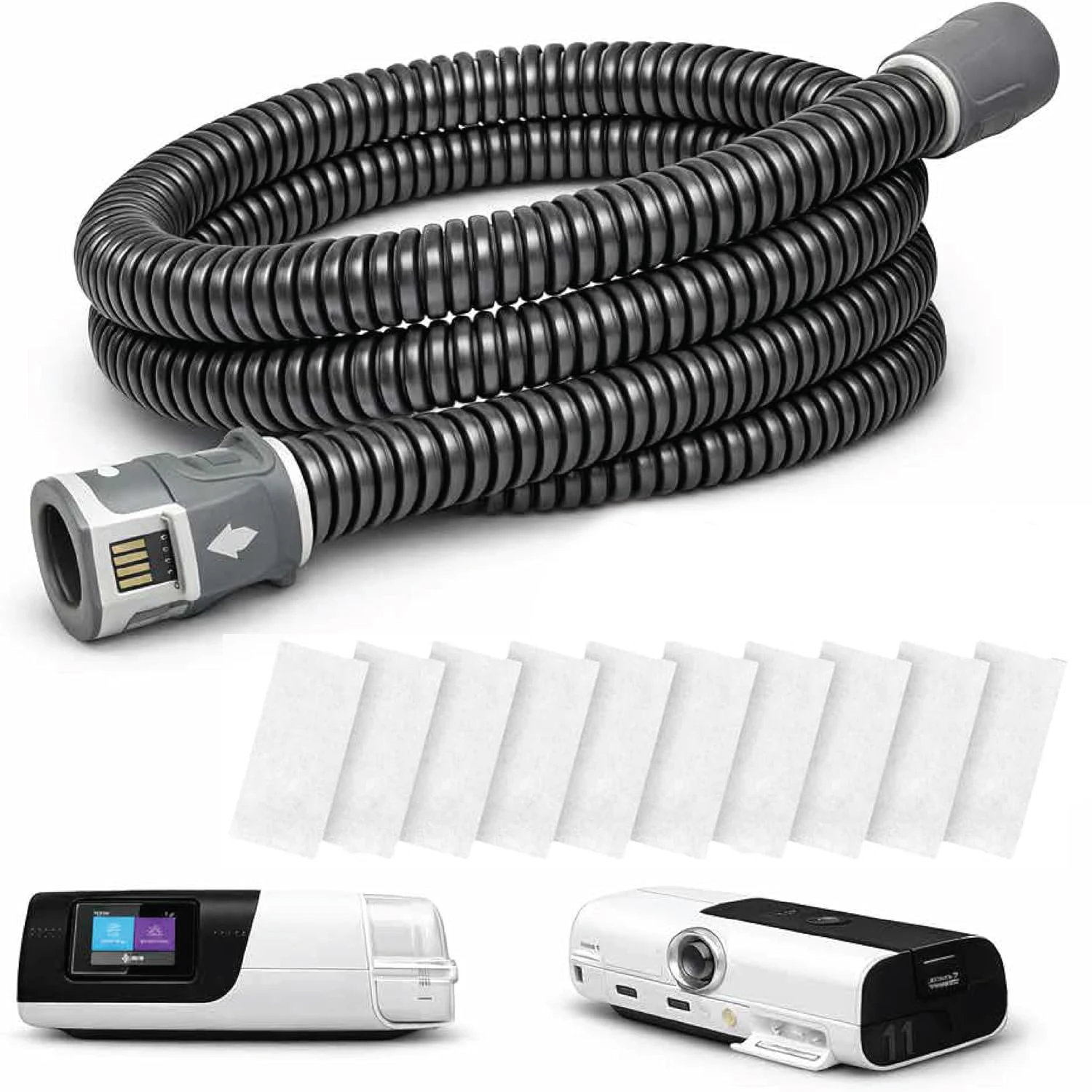 CPAP Hose Airsense 11 Tubing & AirCurve 11 with 10 Filters – Flexible, Leak-Free CPAP Tubing Replacement Hoses for Restful Sleep