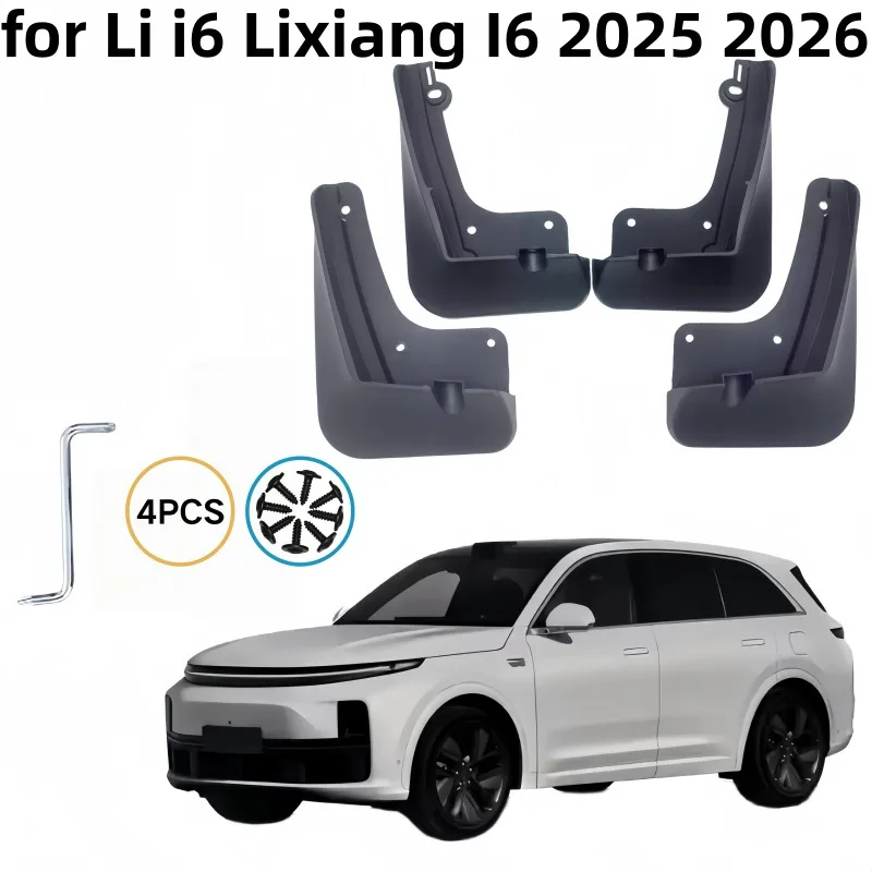 4x Car Mud Flaps for Li i6 Lixiang I6 2025 2026 Mudguards Splash Guard Fender Flare Cover Special Rear Protect Accessories