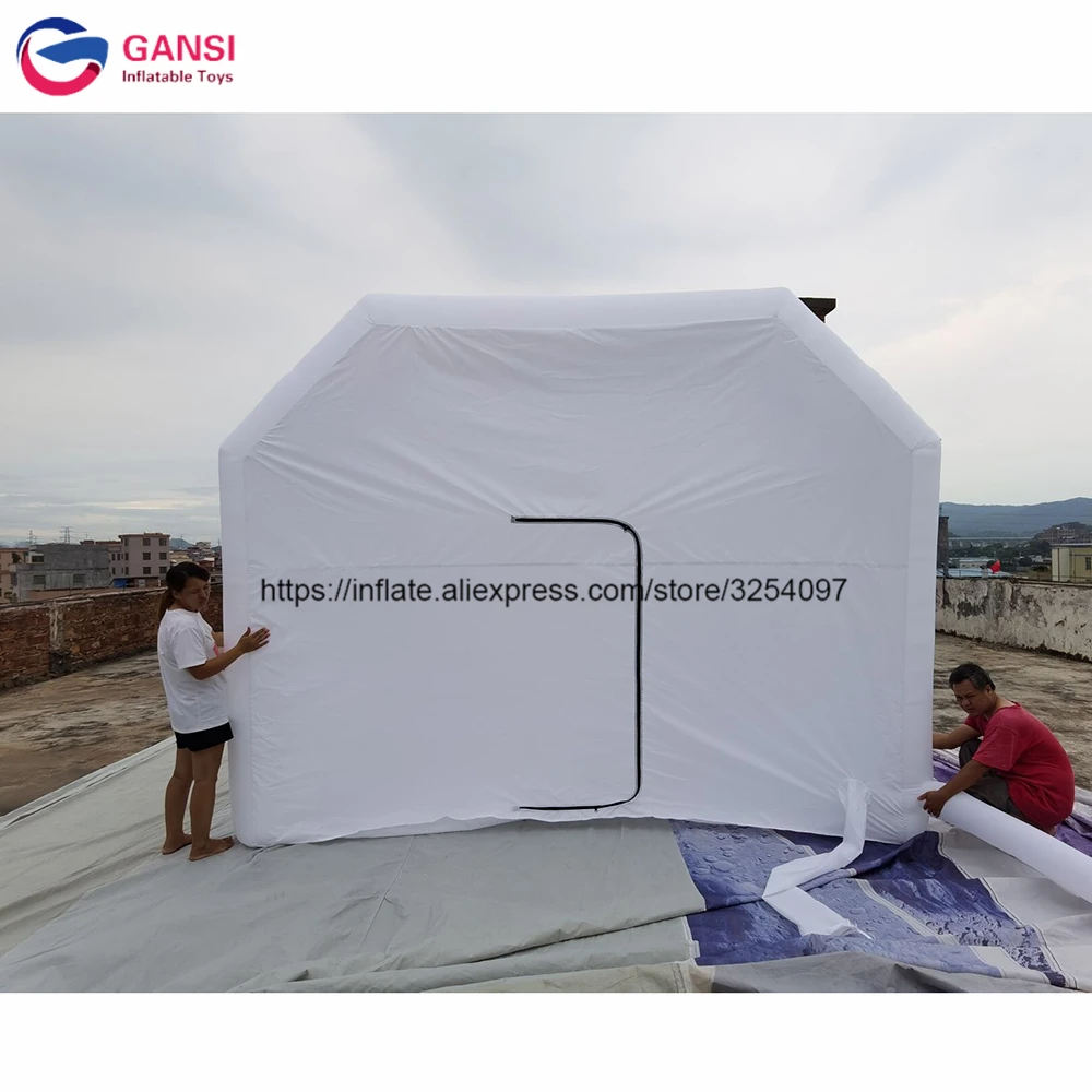 8x4x3m white oxford cloth inflatable spray booth tent for car painting