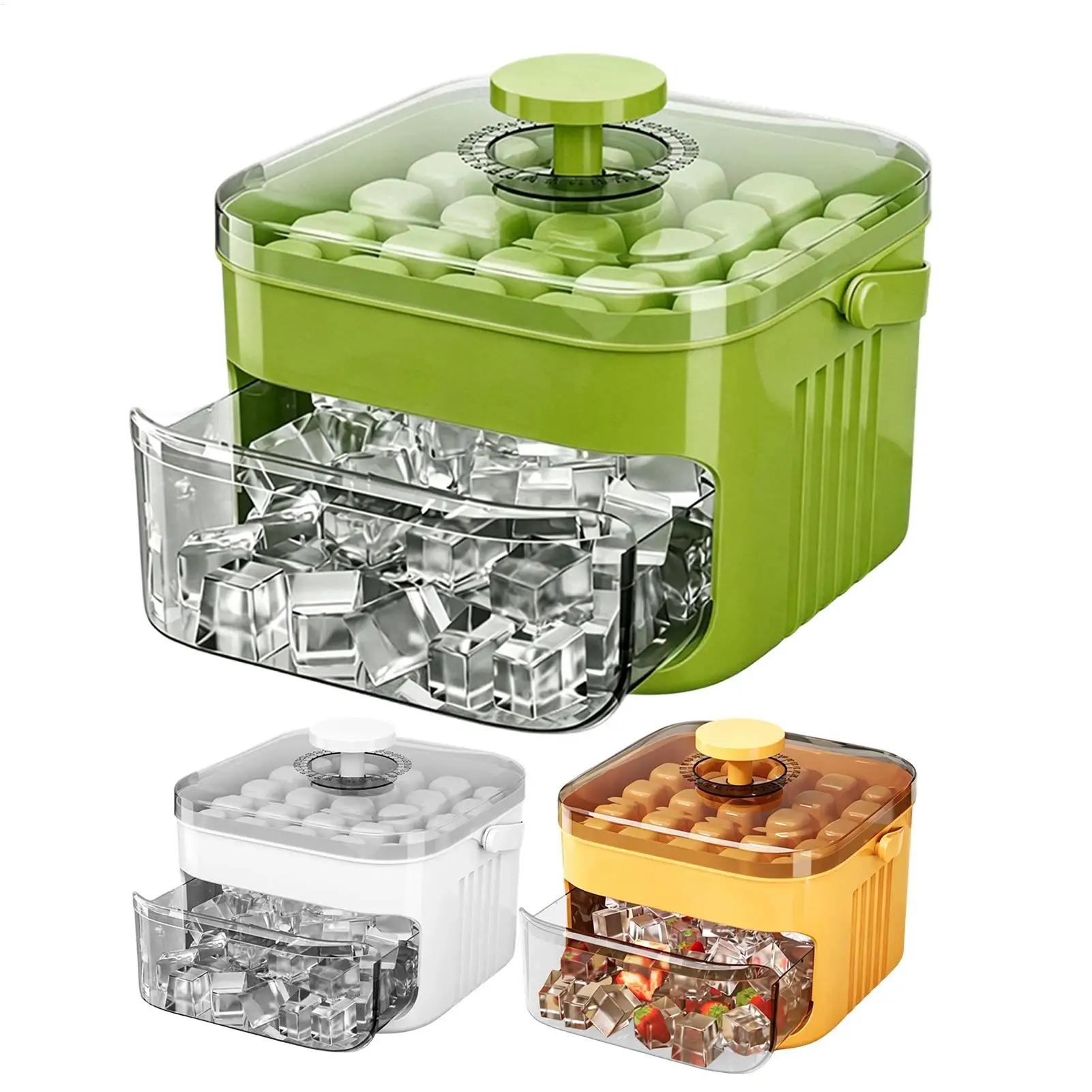 Protable Ice Mold Press-type Ice Cube Tray Ice Buckets Maker Daily Life Kitchen Pool Picnic Camping Vacation Beverages Whiskey