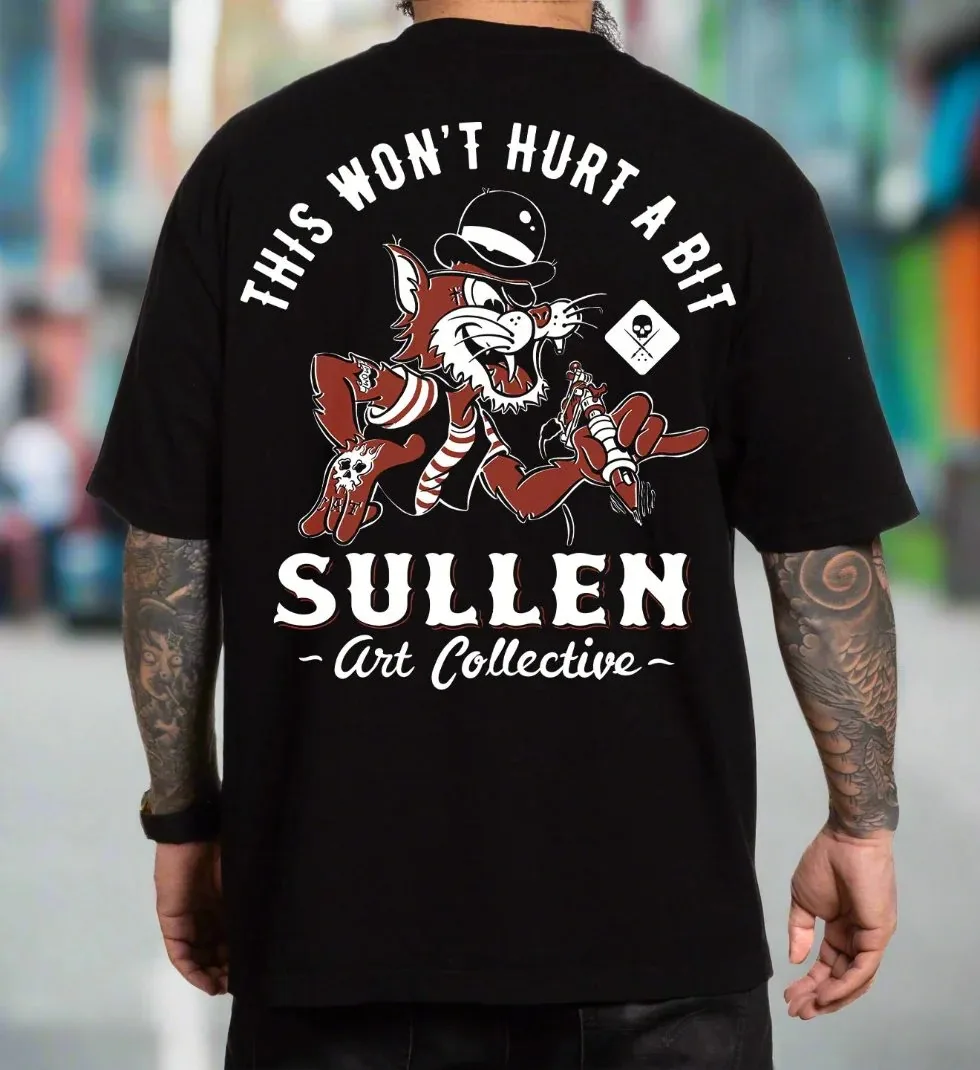 وشم القراصنة القط - هذا لن تؤذي قطعة - تي شيرت كبير الحجم بطول 1 طن فاخر مخصص لكل من الرجال والنساء قميص Y2k