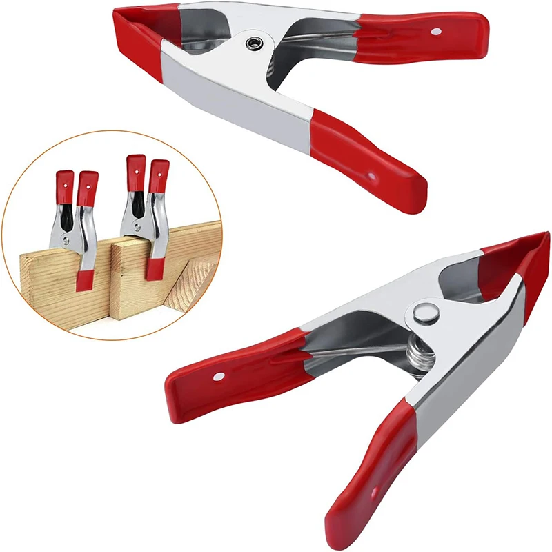 A-Shaped Clip Heavy Duty Spring Clips 1/2Pcs Metal Spring Clamps Non-Slip Clamps Multipurpose Electrician Clips Spring Clamp Set