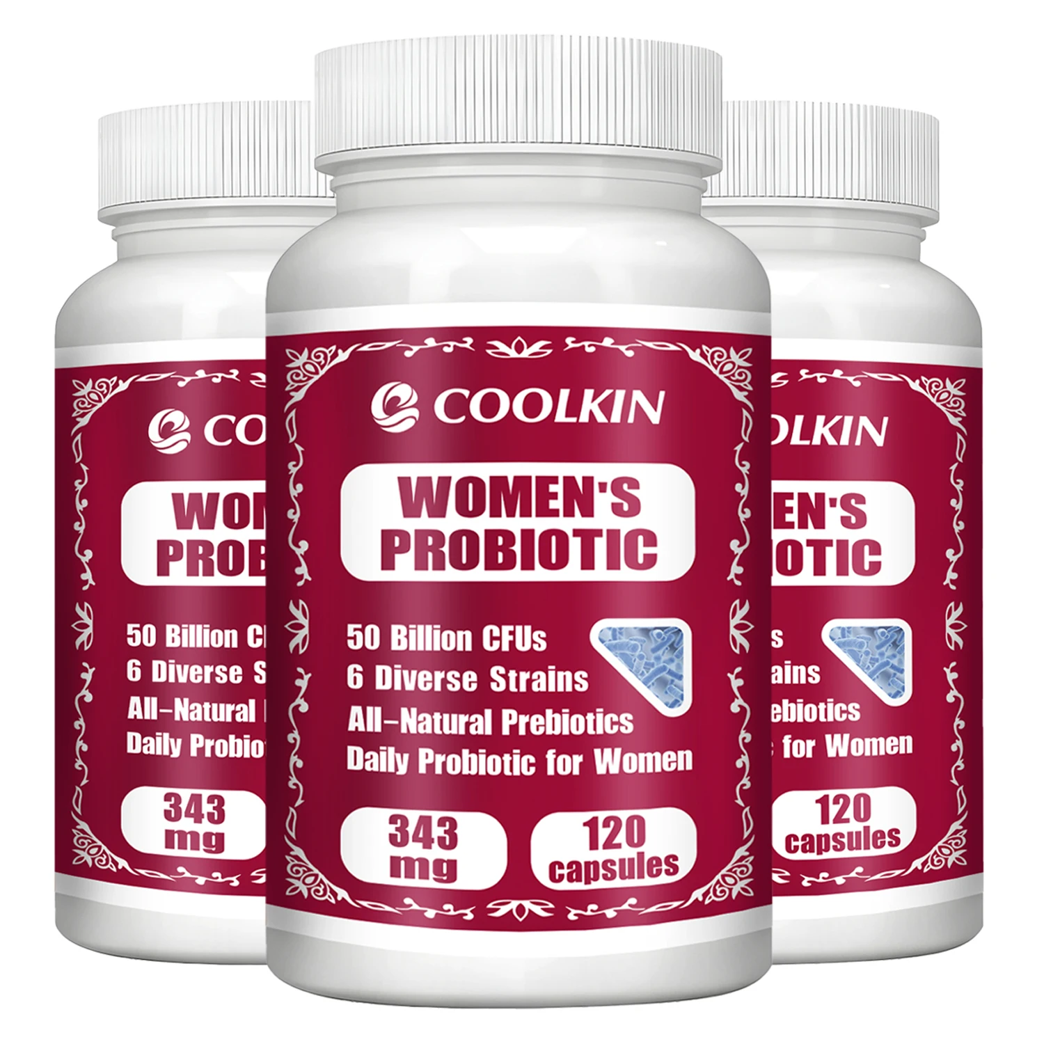 

Women's Probiotics 50 Billion CFU - Supports Digestion, Intestinal and Urinary Tract Health, Relieves Bloating