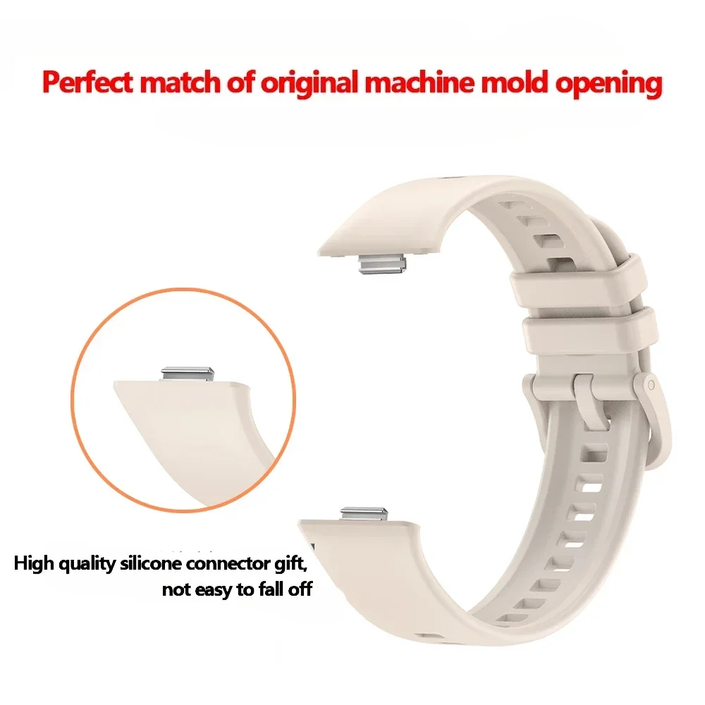 Official Silicone Strap For Huawei Watch Fit 5/4/3 Huawei Watch Fit 4 5 Pro Band Colorful Buckle Bracelet Accessories Wristband
