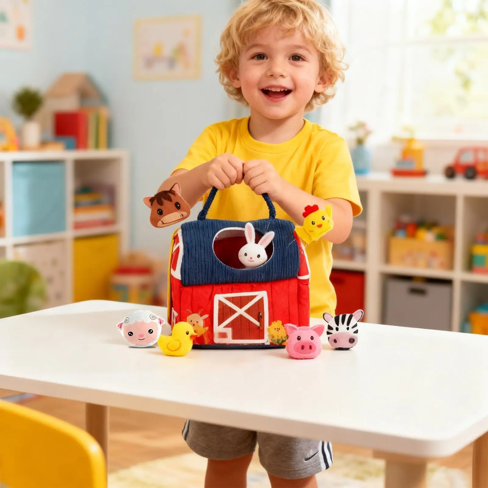 赤ちゃんのための旅行感覚玩具-発達的な文字認識ゲーム-柔らかいぬいぐるみセット-男の子-女の子-クリスマス-イースター用