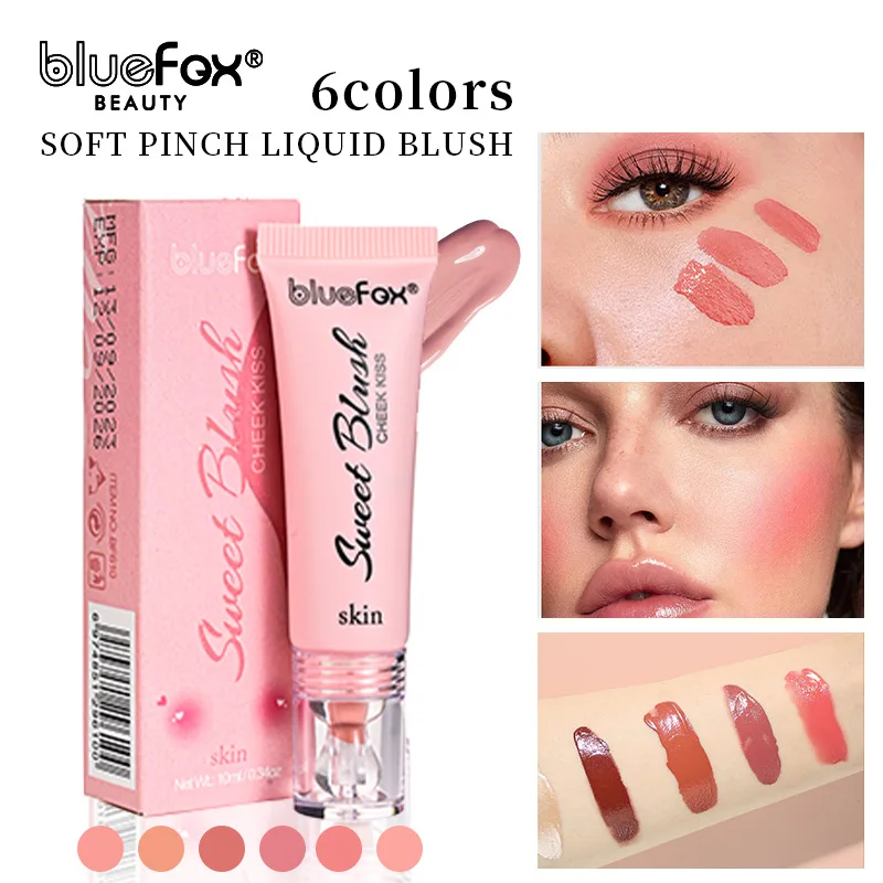 

Pink liquid powder blusher silky smooth natural matte facial makeup high gloss water rouge not easy to fade lasting rouge powder