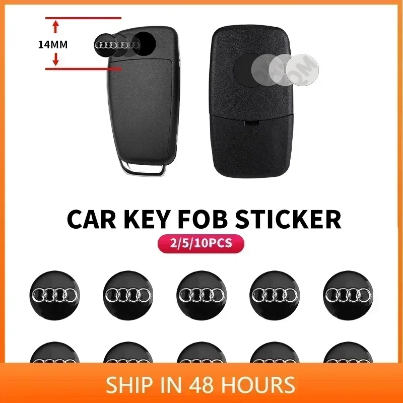 

14mm 16mm Aluminum Car Key Badge Emblem Replacement Car Key Stickers For Audi A3 A4 b6 b8 b7 A6 A8 S Line S3 S4 S6 Q3 Q5 Q7 Q8
