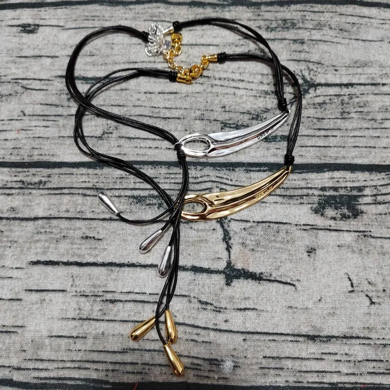 

Нишевое модное украшение: универсальное геометрическое изысканное кожаное ожерелье на каждый день, подходит для пар, аксессуар для свиданий.