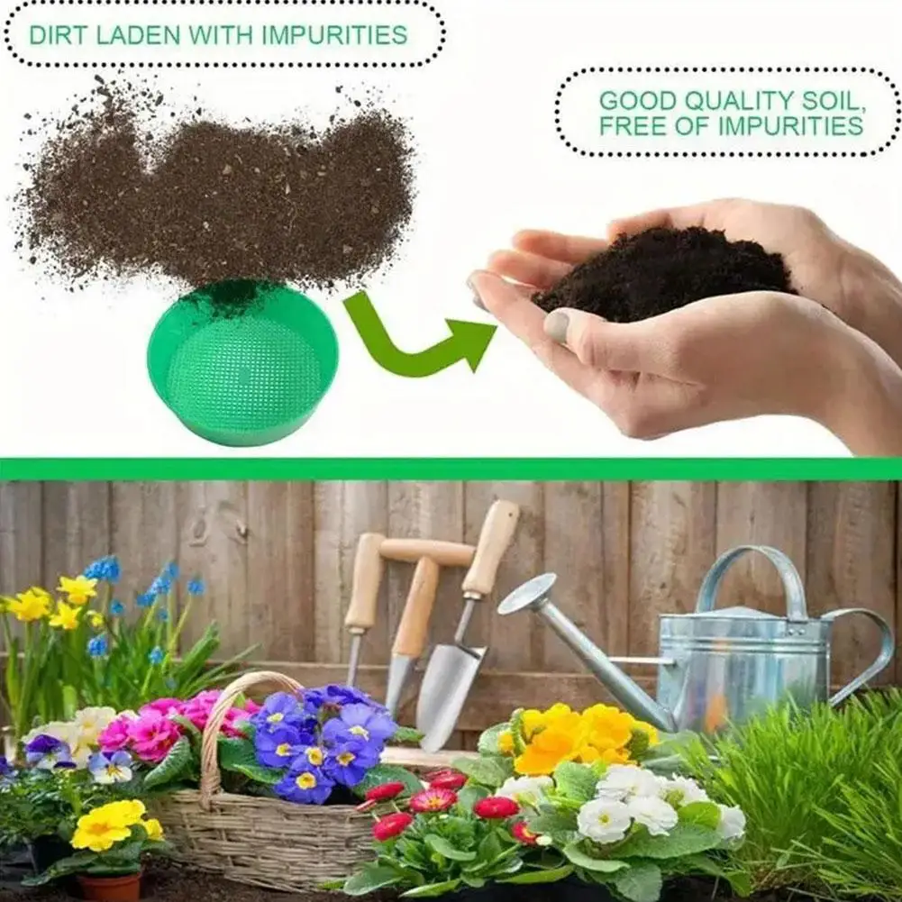 1pcs New Plastic Soil Sieve Filter Mesh for Soil Stone Sifting Filtration Home Garden Flower Plant Nursery Tools